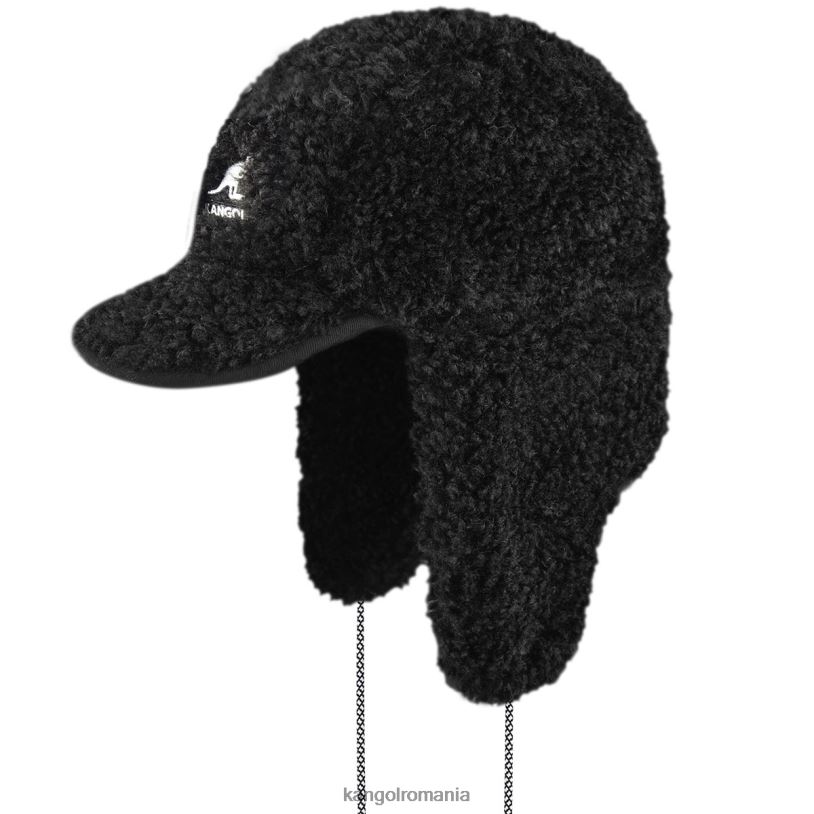 articole pentru cap | Kangol unisex negru Șapcă cu clapetă din faux shearling 0VJ20912