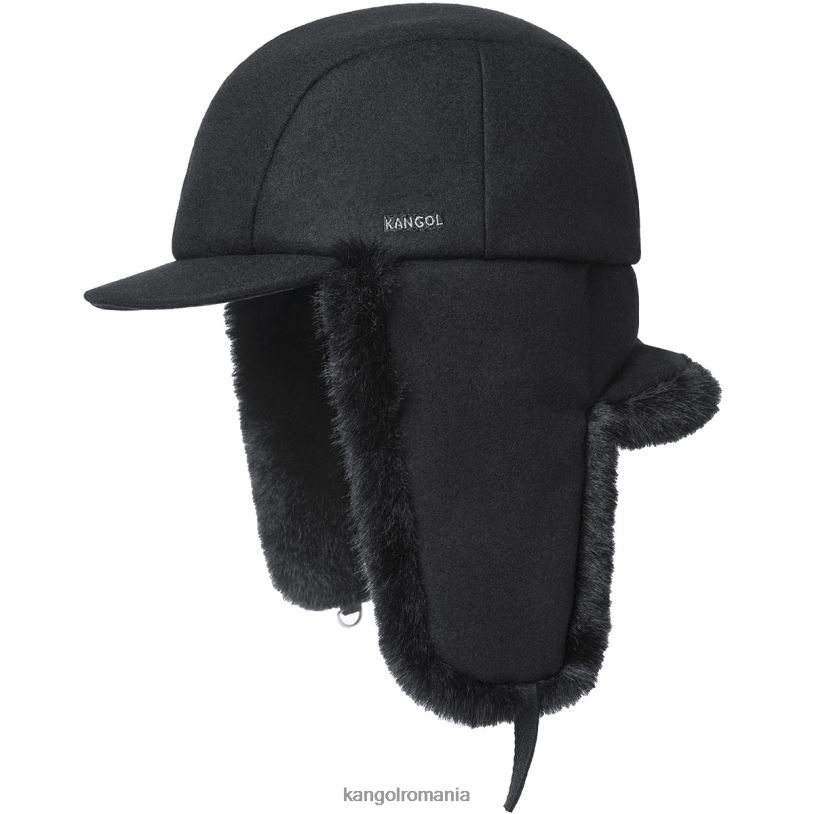 articole pentru cap | Kangol unisex negru aviator de lână 0VJ20860