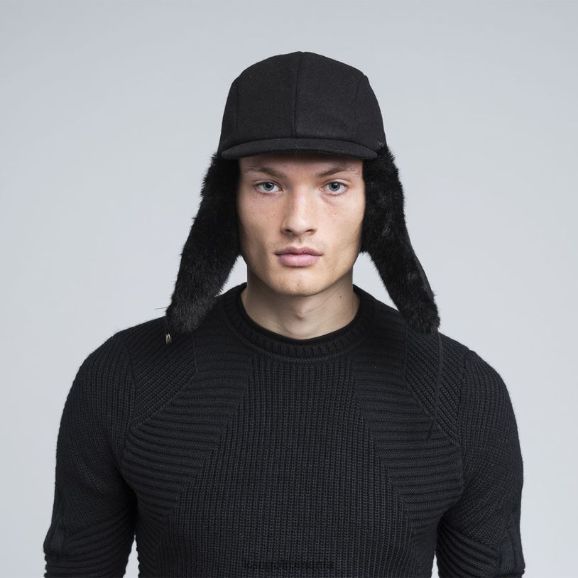 articole pentru cap | Kangol unisex negru aviator de lână 0VJ20860