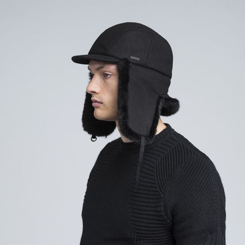 articole pentru cap | Kangol unisex negru aviator de lână 0VJ20860