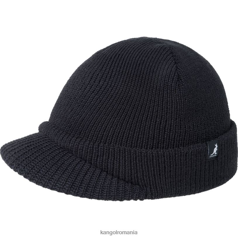 articole pentru cap | Kangol unisex negru beanie cu vârf feliat 0VJ20827