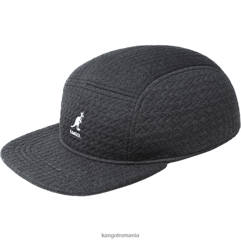 articole pentru cap | Kangol unisex negru capac în relief cu 5 panouri 0VJ20357