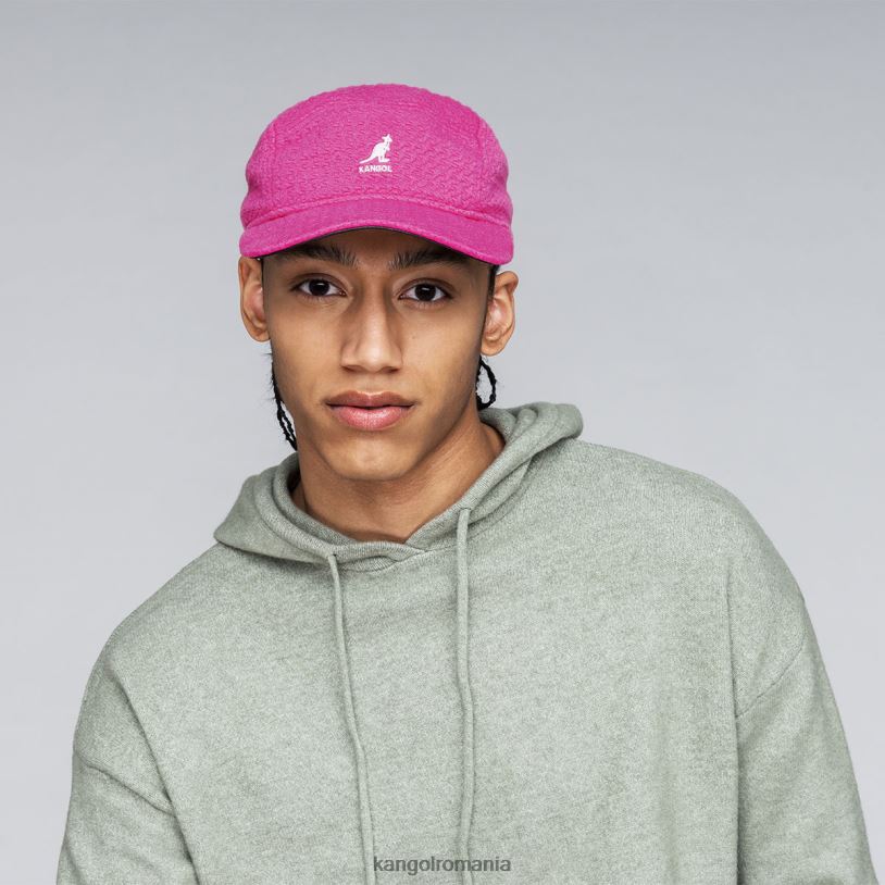 articole pentru cap | Kangol unisex negru capac în relief cu 5 panouri 0VJ20357