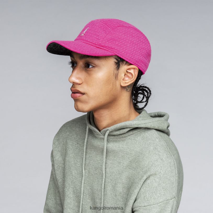 articole pentru cap | Kangol unisex negru capac în relief cu 5 panouri 0VJ20357