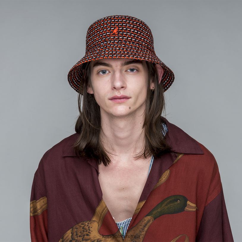 articole pentru cap | Kangol unisex negru găleată jacquard labirint 0VJ20661