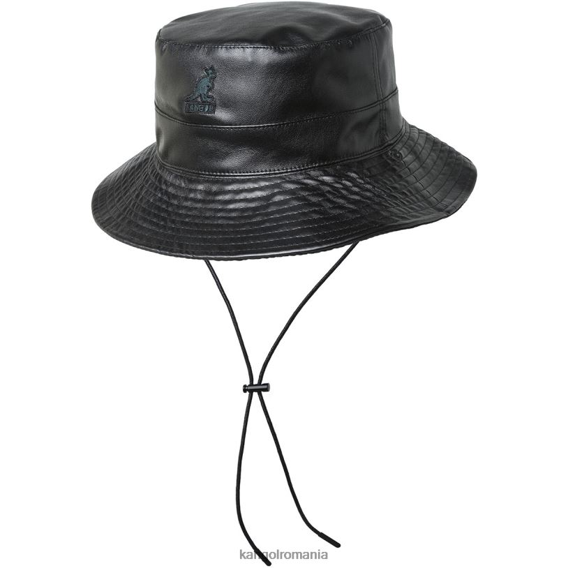 articole pentru cap | Kangol unisex negru găleată reversibilă din imitație de piele 0VJ20544