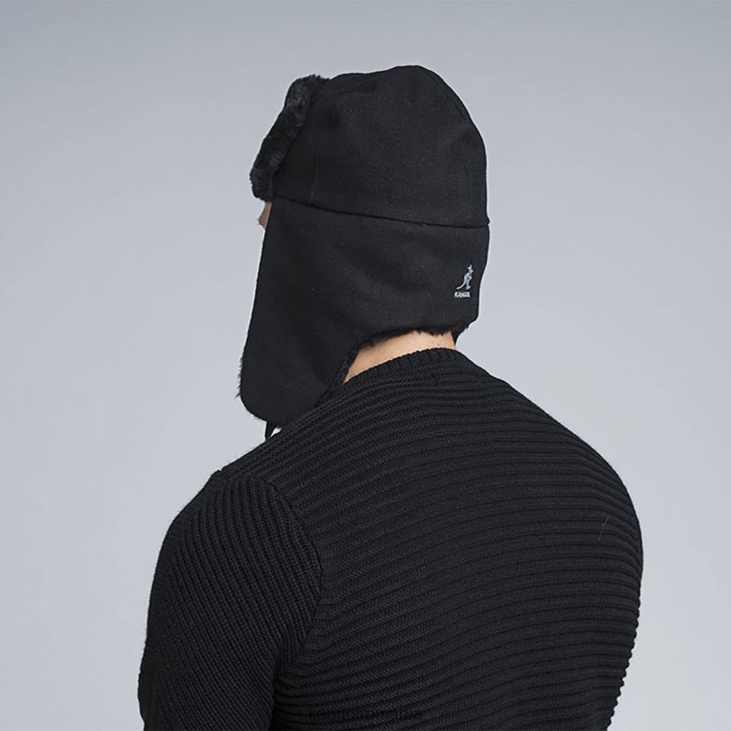 articole pentru cap | Kangol unisex negru lână ushanka 0VJ20851
