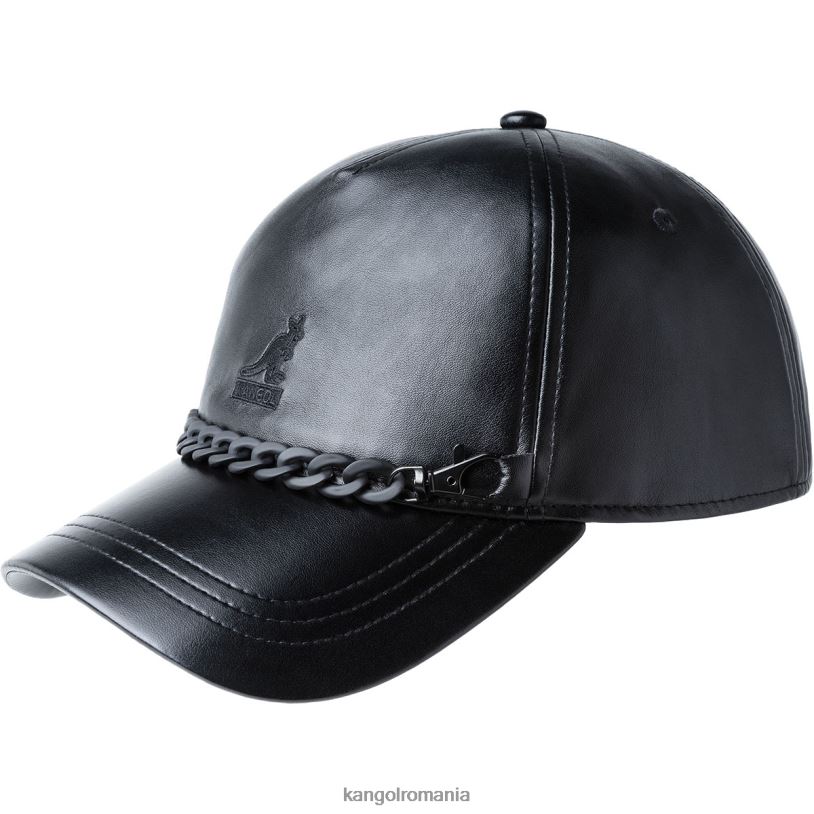 articole pentru cap | Kangol unisex negru lanț de baseball din piele artificială 0VJ20290