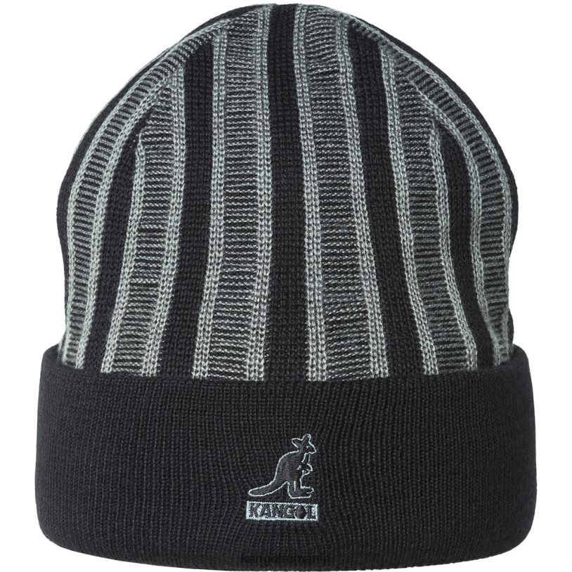 articole pentru cap | Kangol unisex negru rib stripe rev beanie 0VJ20809