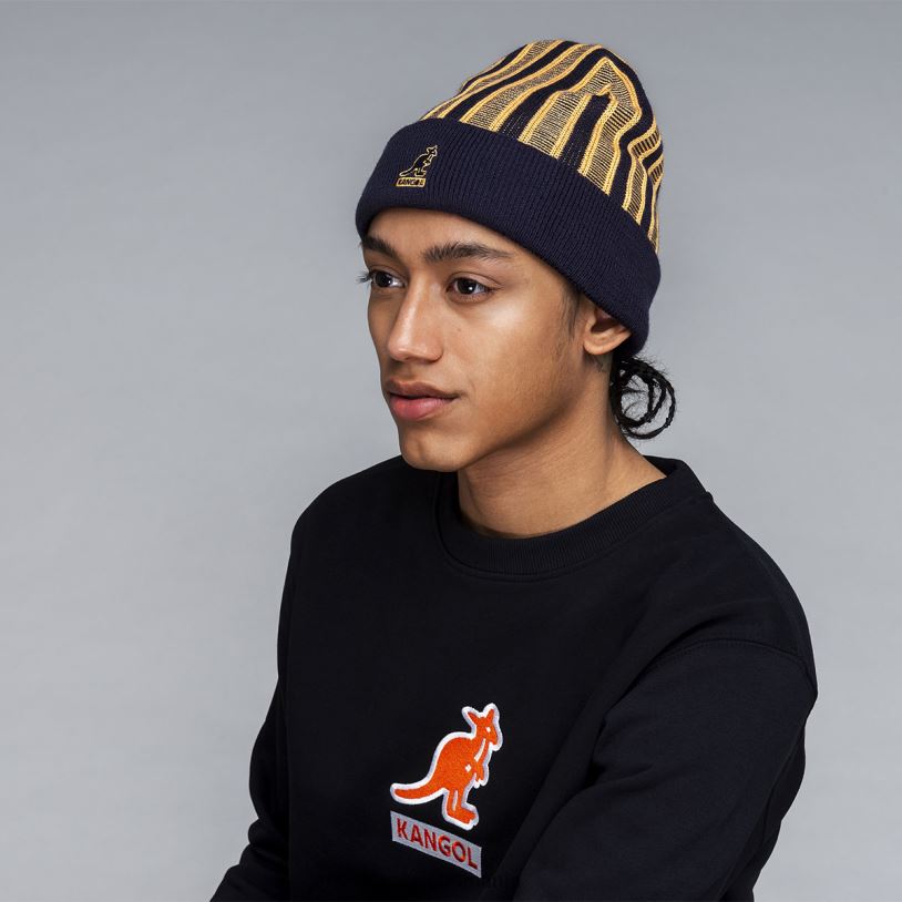 articole pentru cap | Kangol unisex negru rib stripe rev beanie 0VJ20809