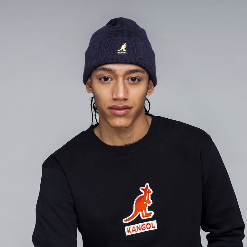 articole pentru cap | Kangol unisex negru rib stripe rev beanie 0VJ20809