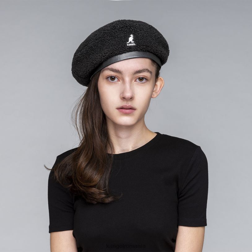 articole pentru cap | Kangol unisex negru/roz electric beretă reversibilă din nailon de pluș 0VJ20423