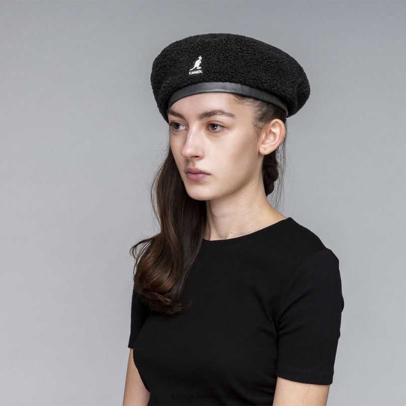 articole pentru cap | Kangol unisex negru/roz electric beretă reversibilă din nailon de pluș 0VJ20423