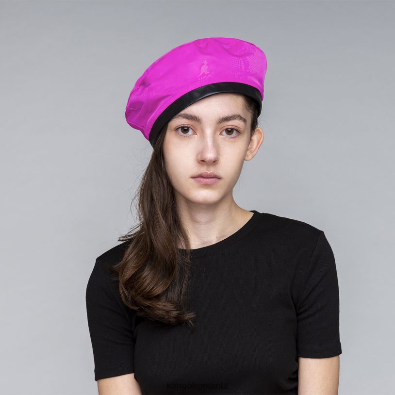 articole pentru cap | Kangol unisex negru/roz electric beretă reversibilă din nailon de pluș 0VJ20423