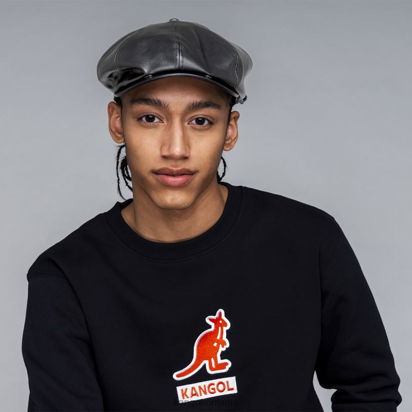 articole pentru cap | Kangol unisex negru sapca din imitatie de piele 0VJ20763