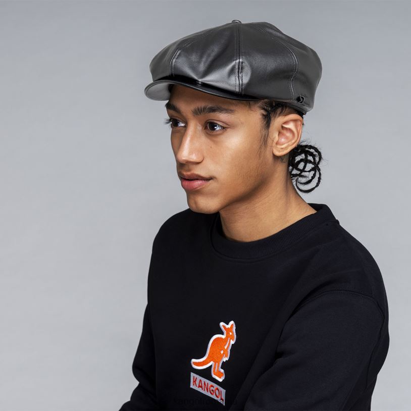 articole pentru cap | Kangol unisex negru sapca din imitatie de piele 0VJ20763