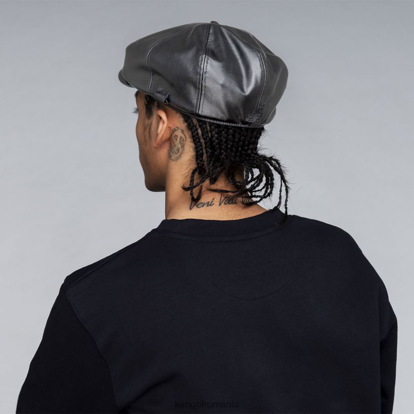 articole pentru cap | Kangol unisex negru sapca din imitatie de piele 0VJ20763
