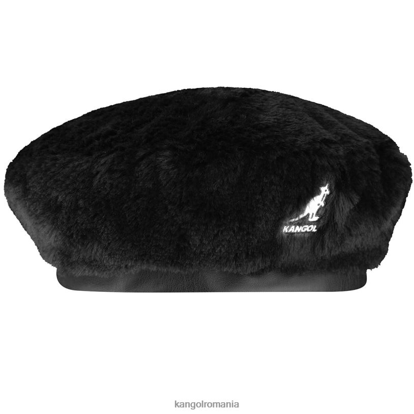 articole pentru cap | Kangol unisex negru solid beretă din blană artificială 0VJ20403