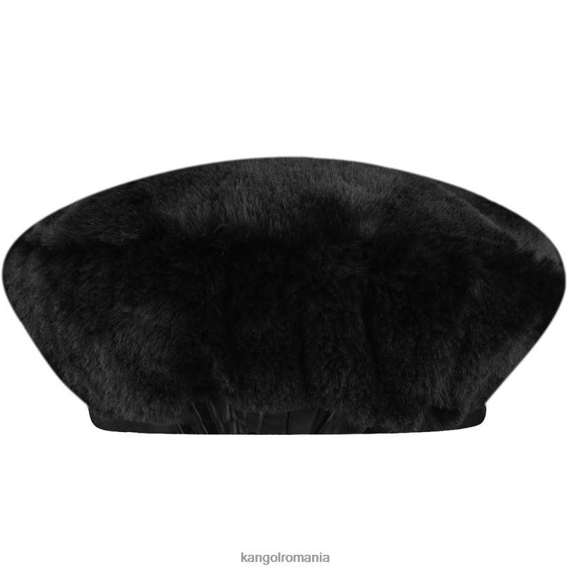 articole pentru cap | Kangol unisex negru solid beretă din blană artificială 0VJ20403