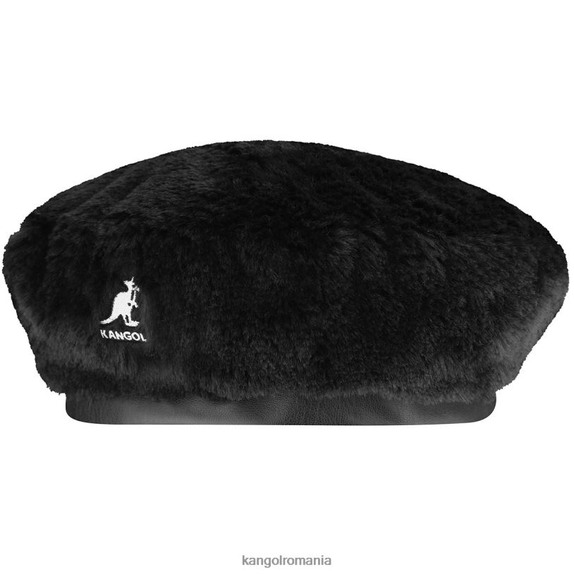 articole pentru cap | Kangol unisex negru solid beretă din blană artificială 0VJ20403