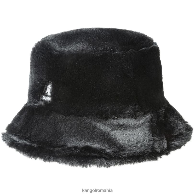 articole pentru cap | Kangol unisex negru solid găleată din blană artificială 0VJ20706