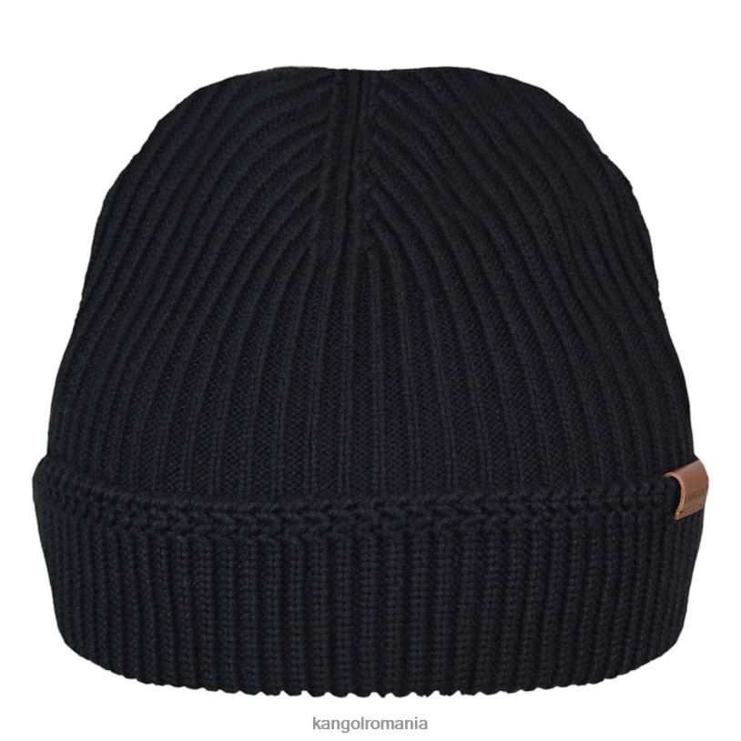 articole pentru cap | Kangol unisex negru squad complet la modă manșetă trage pe 0VJ20822