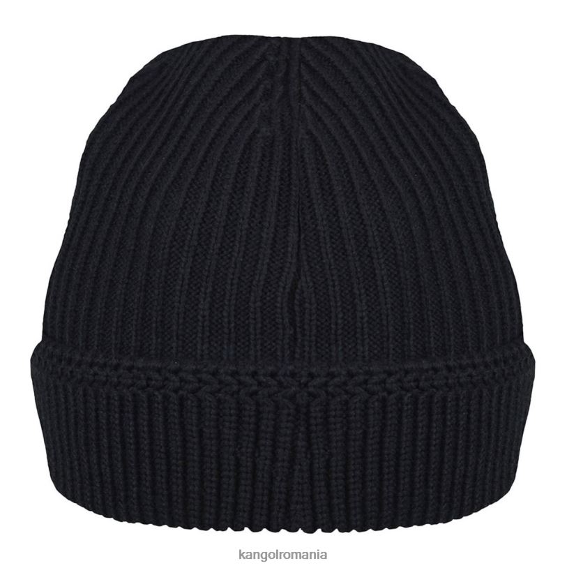 articole pentru cap | Kangol unisex negru squad complet la modă manșetă trage pe 0VJ20822