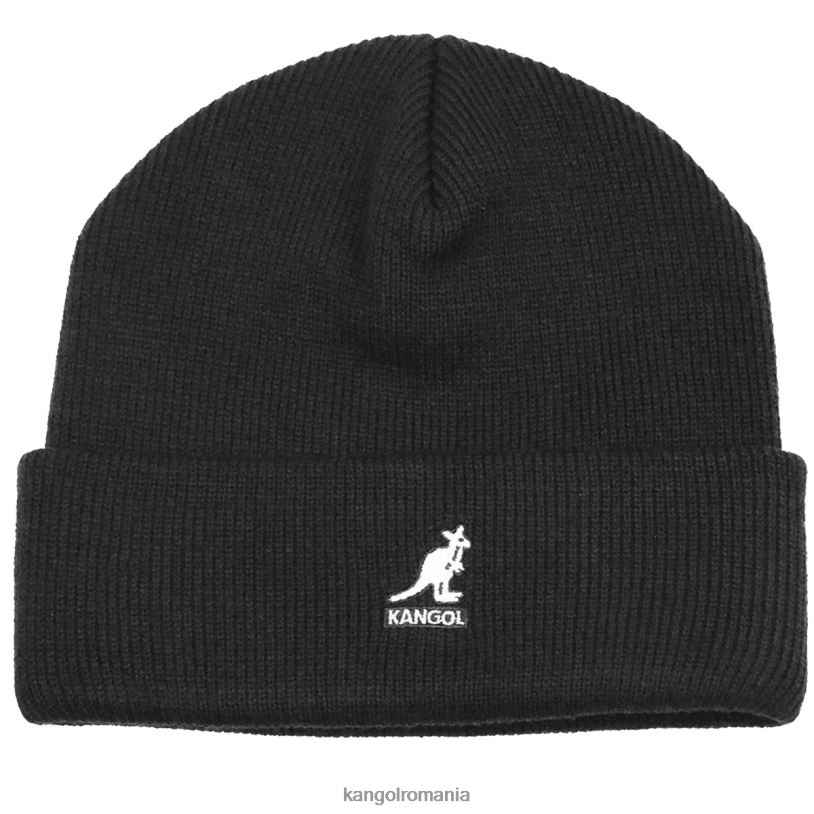 articole pentru cap | Kangol unisex negru trage manșetă acrilică 0VJ20840