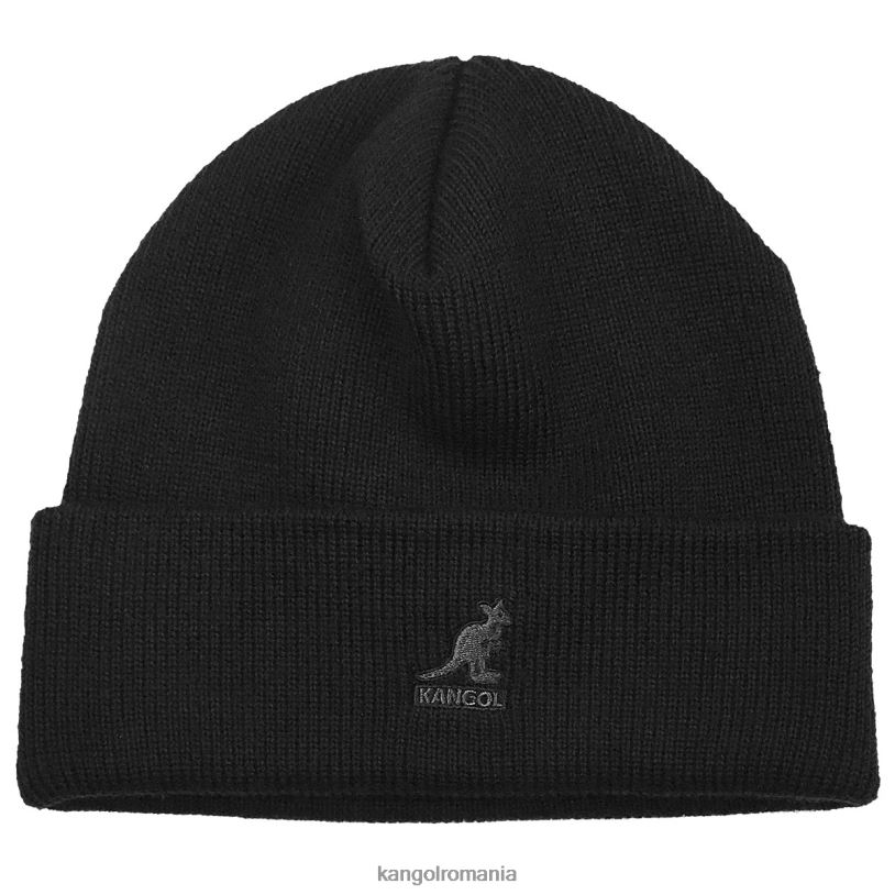 articole pentru cap | Kangol unisex negru trage manșetă acrilică 0VJ20841