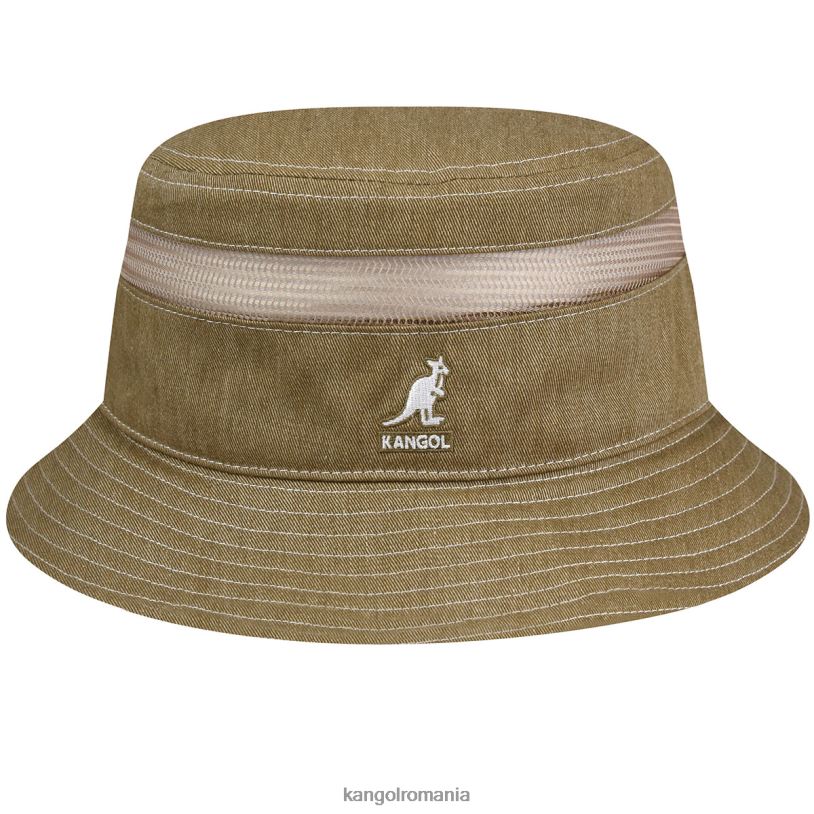 articole pentru cap | Kangol unisex ovăz găleată din plasă de bumbac învechită 0VJ20472