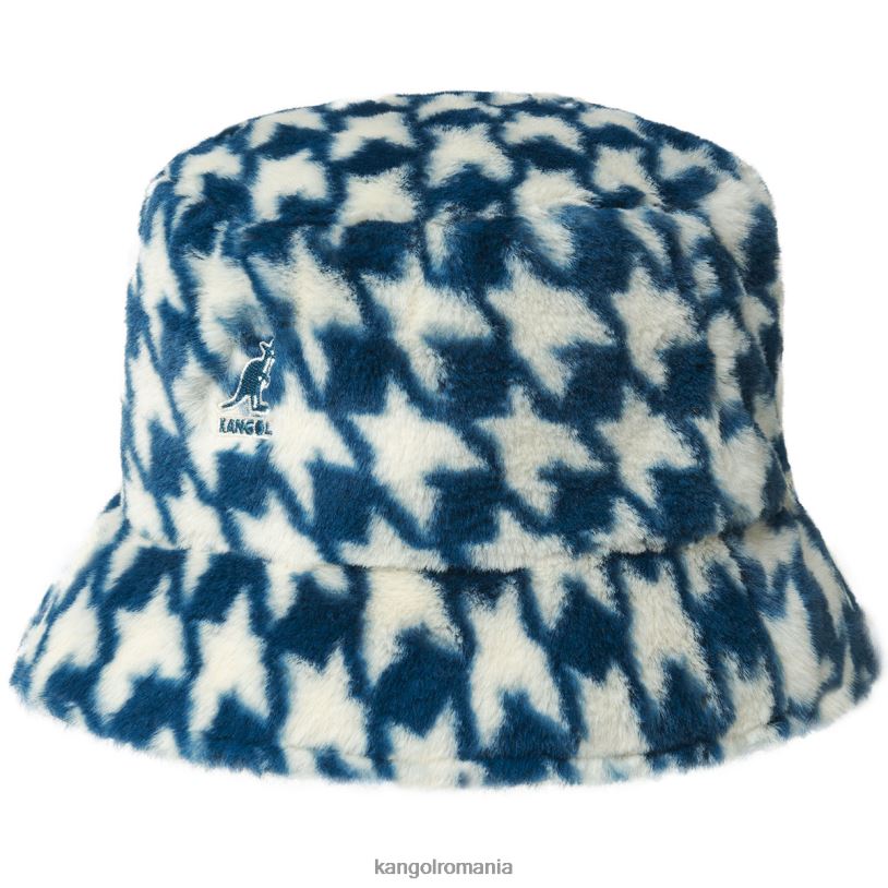 articole pentru cap | Kangol unisex picior de găin albastru găleată din blană artificială 0VJ20709
