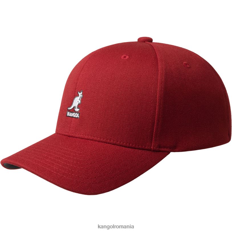 articole pentru cap | Kangol unisex roșu hambar baseball flexfit din lână 0VJ20312