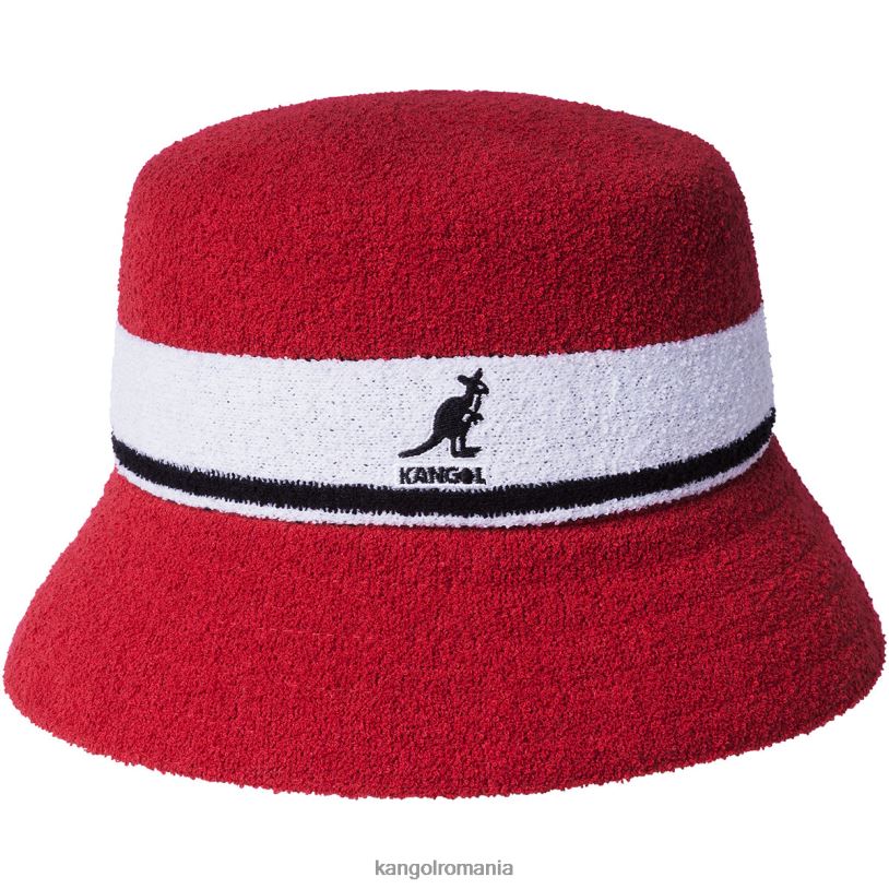 articole pentru cap | Kangol unisex stacojiu găleată cu dungi bermude 0VJ20645
