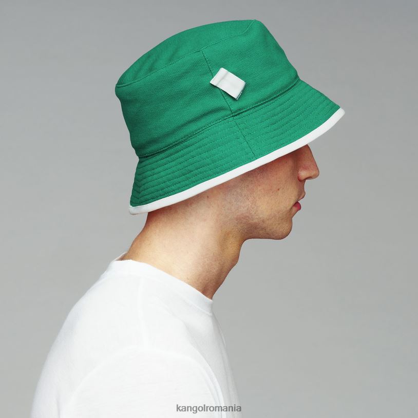 articole pentru cap | Kangol unisex verde/alb găleată reversibilă de golf 0VJ20468