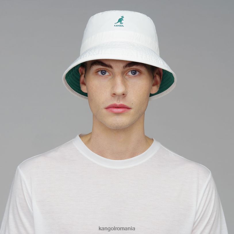 articole pentru cap | Kangol unisex verde/alb găleată reversibilă de golf 0VJ20468