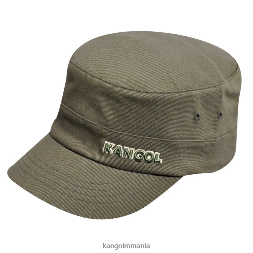 articole pentru cap | Kangol unisex verde șapcă armată din twill de bumbac 0VJ20261