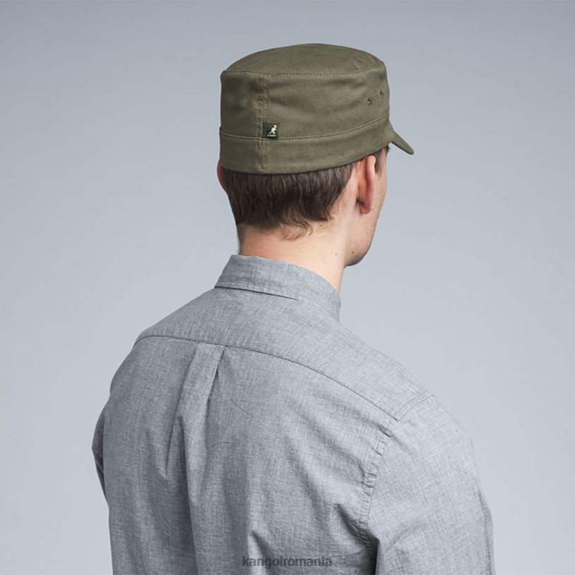 articole pentru cap | Kangol unisex verde șapcă armată din twill de bumbac 0VJ20261