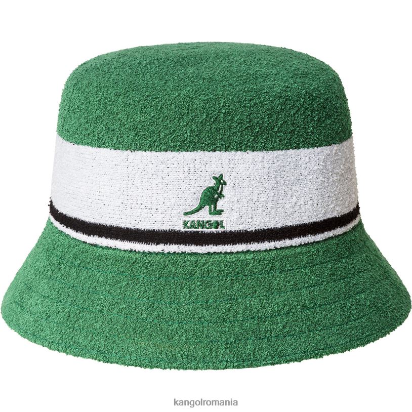 articole pentru cap | Kangol unisex verde gazon găleată cu dungi bermude 0VJ20648
