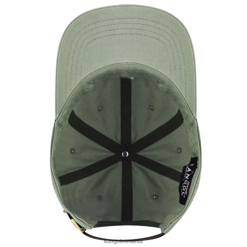articole pentru cap | Kangol unisex verde ulei baseball spălat 0VJ20345