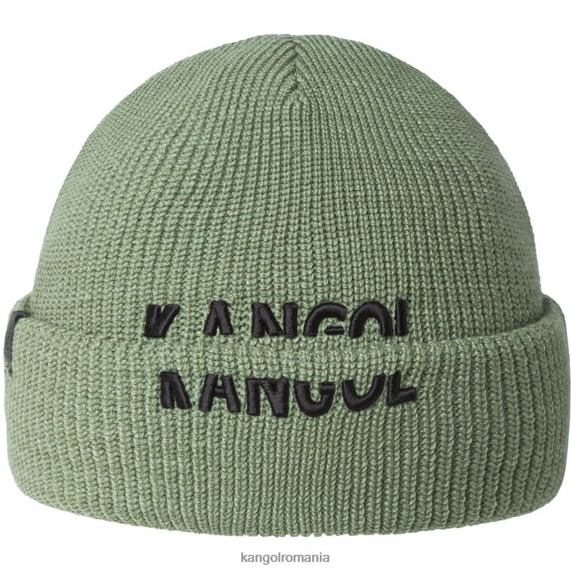 articole pentru cap | Kangol unisex verde ulei beanie cu vârf feliat 0VJ20828