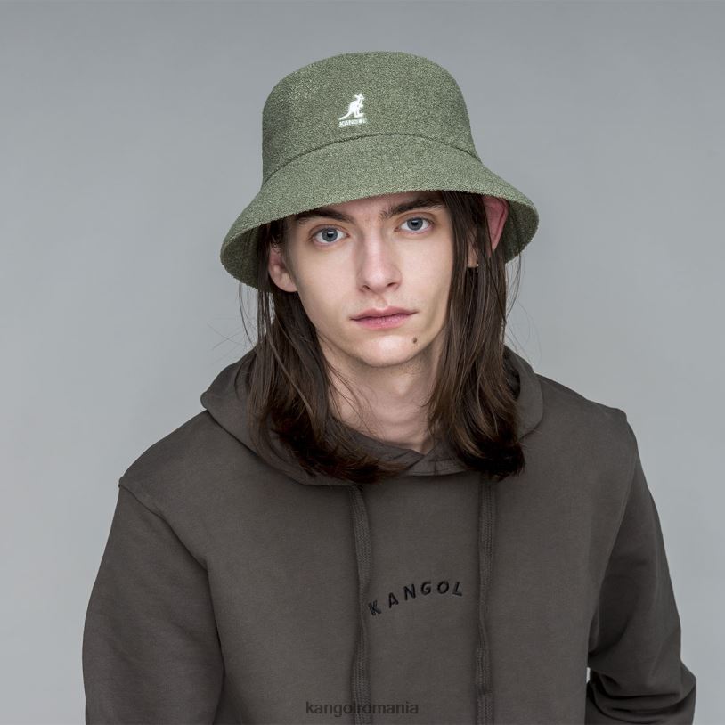 articole pentru cap | Kangol unisex verde ulei găleată pentru bermude 0VJ20624