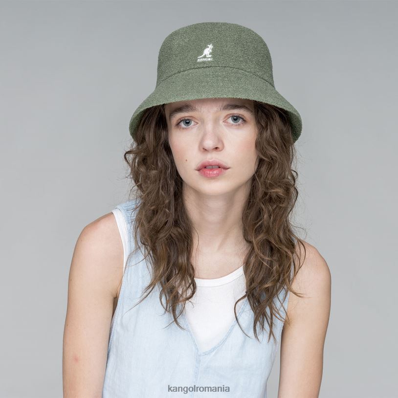 articole pentru cap | Kangol unisex verde ulei găleată pentru bermude 0VJ20624
