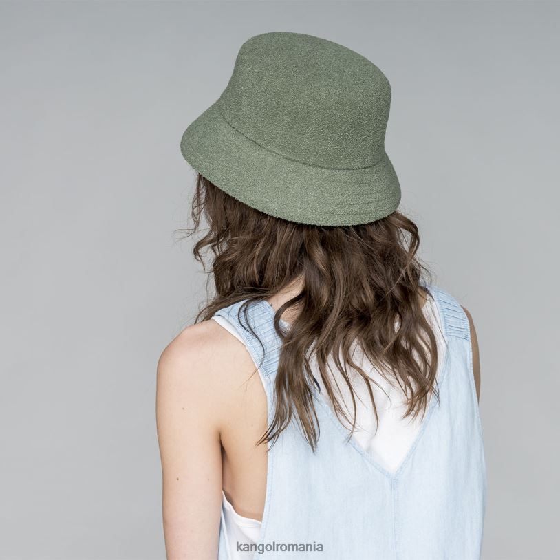 articole pentru cap | Kangol unisex verde ulei găleată pentru bermude 0VJ20624