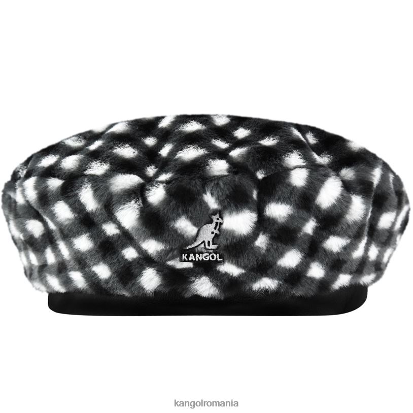articole pentru cap | Kangol unisex vichy negru beretă din blană artificială 0VJ20407