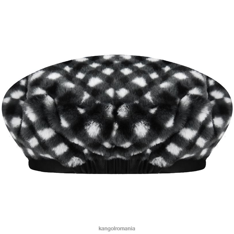 articole pentru cap | Kangol unisex vichy negru beretă din blană artificială 0VJ20407