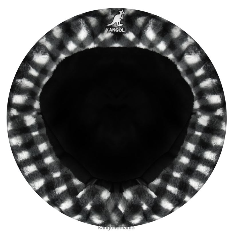 articole pentru cap | Kangol unisex vichy negru beretă din blană artificială 0VJ20407