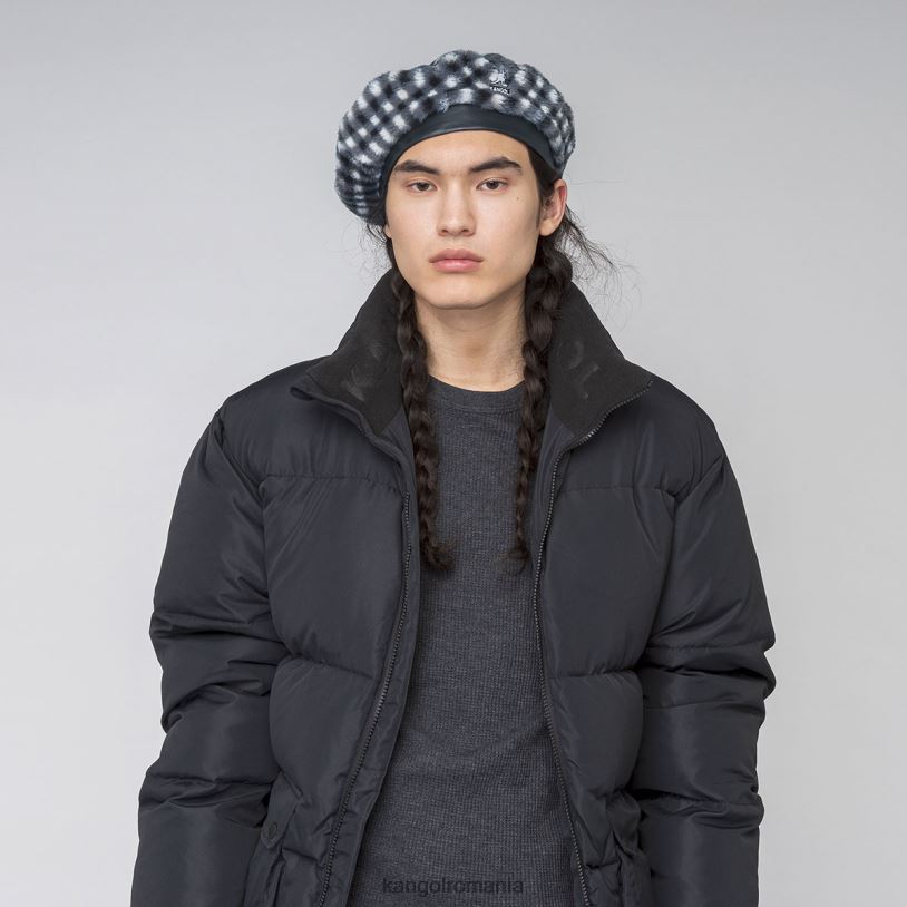 articole pentru cap | Kangol unisex vichy negru beretă din blană artificială 0VJ20407