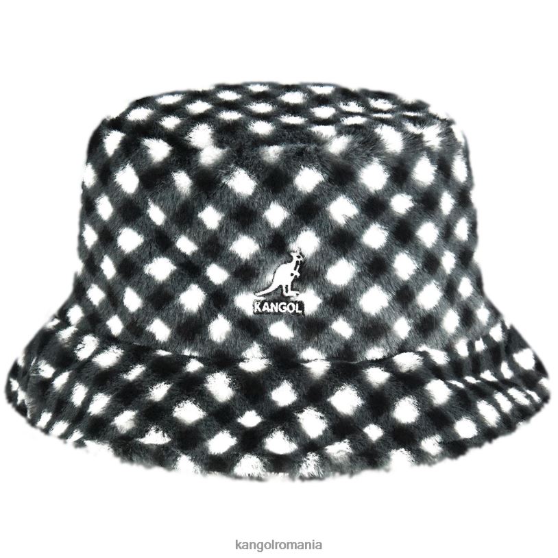 articole pentru cap | Kangol unisex vichy negru găleată din blană artificială 0VJ20710