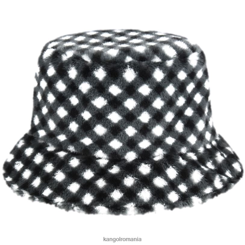 articole pentru cap | Kangol unisex vichy negru găleată din blană artificială 0VJ20710