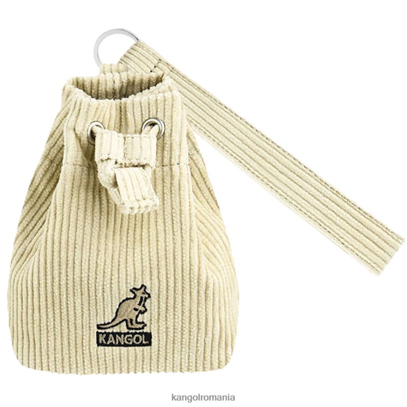 accesorii | Kangol unisex bej breloc mini geantă găleată din catifea 0VJ201245